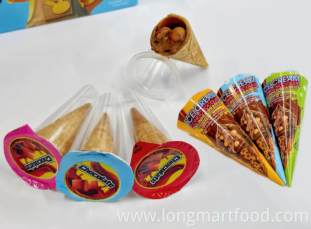 10g Ice Cream Cone Shaped Chocolate Crunch Chocolate Candy